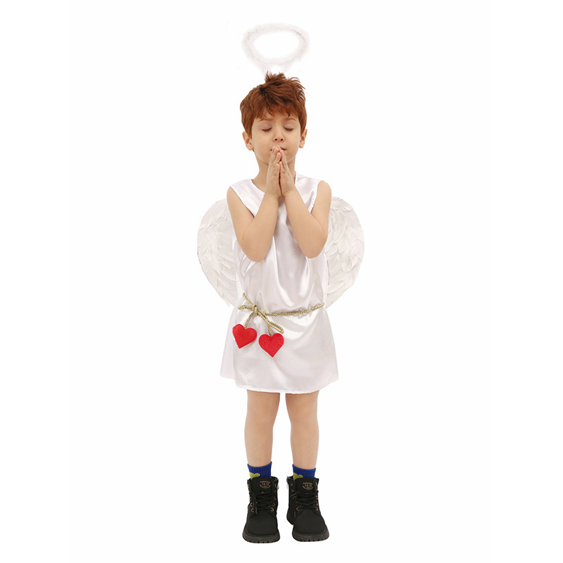 2024 New Arrival Children Valentine's Day One Piece Dress-up Cupid Love Heart Funny Costume for Kids