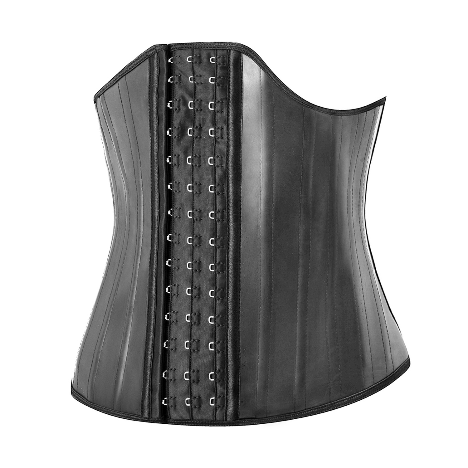 Black 3 Hook And Eye 25 Steel Booned Latex Waist Trainer Fajas Girdle Sashes Waistband Plus Size Underwear Corselet Women