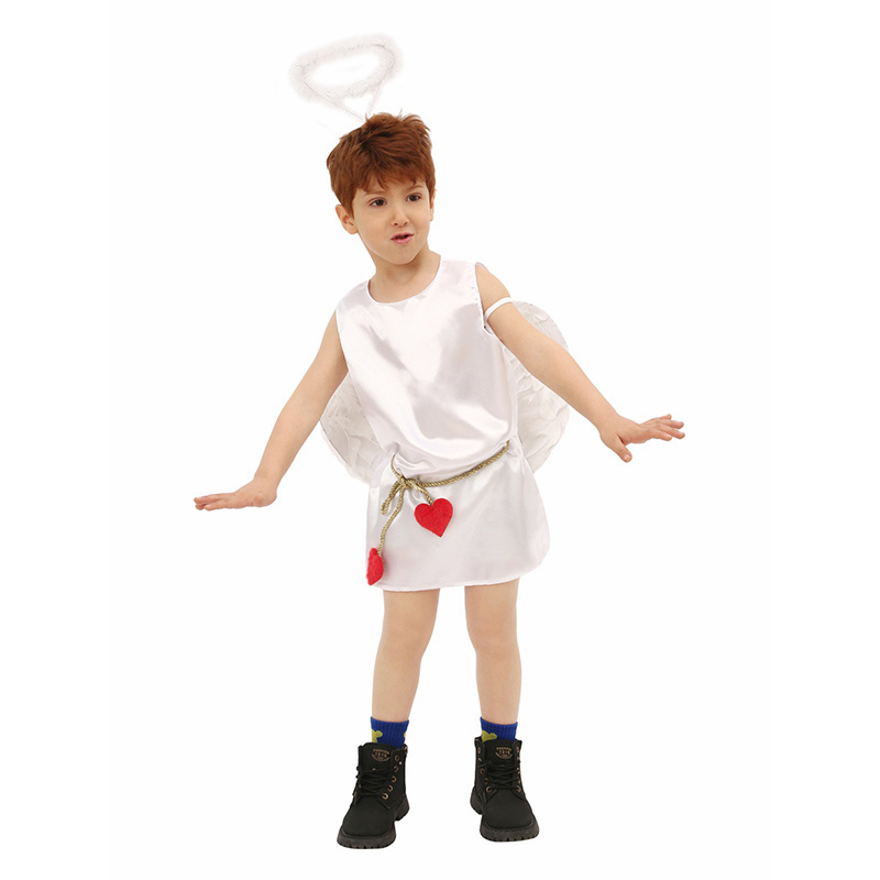 2024 New Arrival Children Valentine's Day One Piece Dress-up Cupid Love Heart Funny Costume for Kids