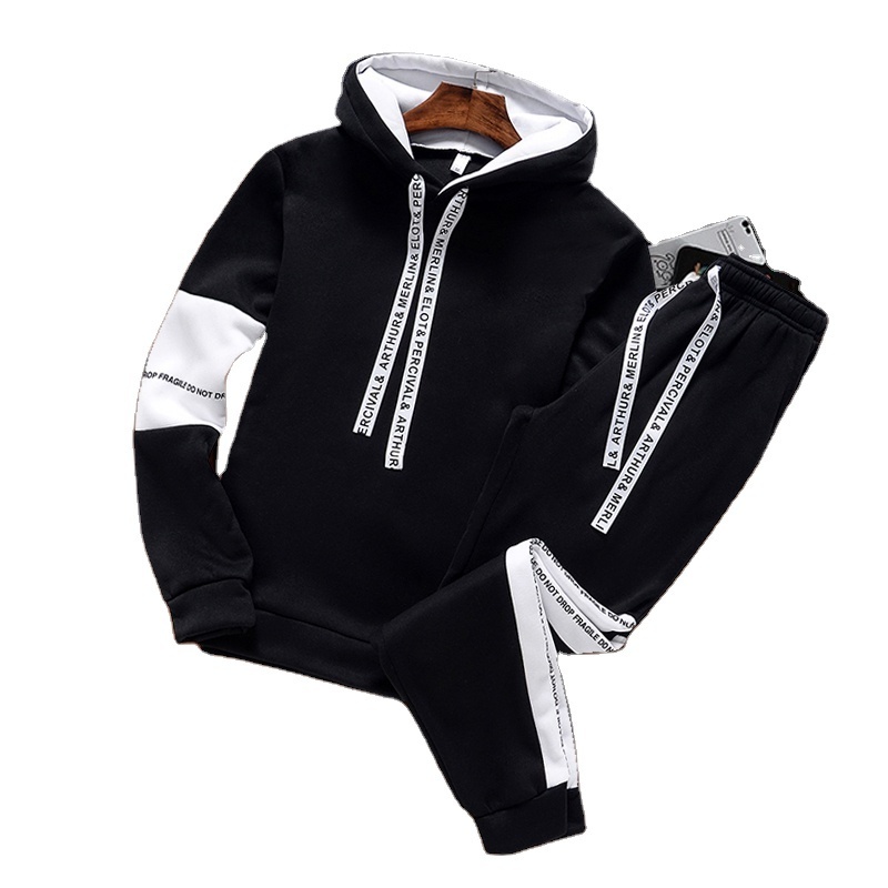 Winter Hoodie Sets Men Tracksuit Casual Hoodies Sweatshirt+Sweatpants 2 Piece Set Male Pullover Hoody Fashion Streetwear Clothes