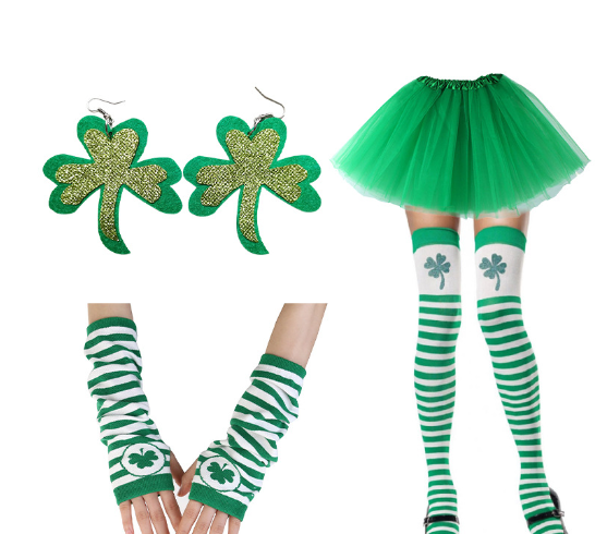 Ecoparty St. Patrick's Day Irish Goblin Elf Cosplay Uniform  Magician Dress Up Halloween Party  Outfit