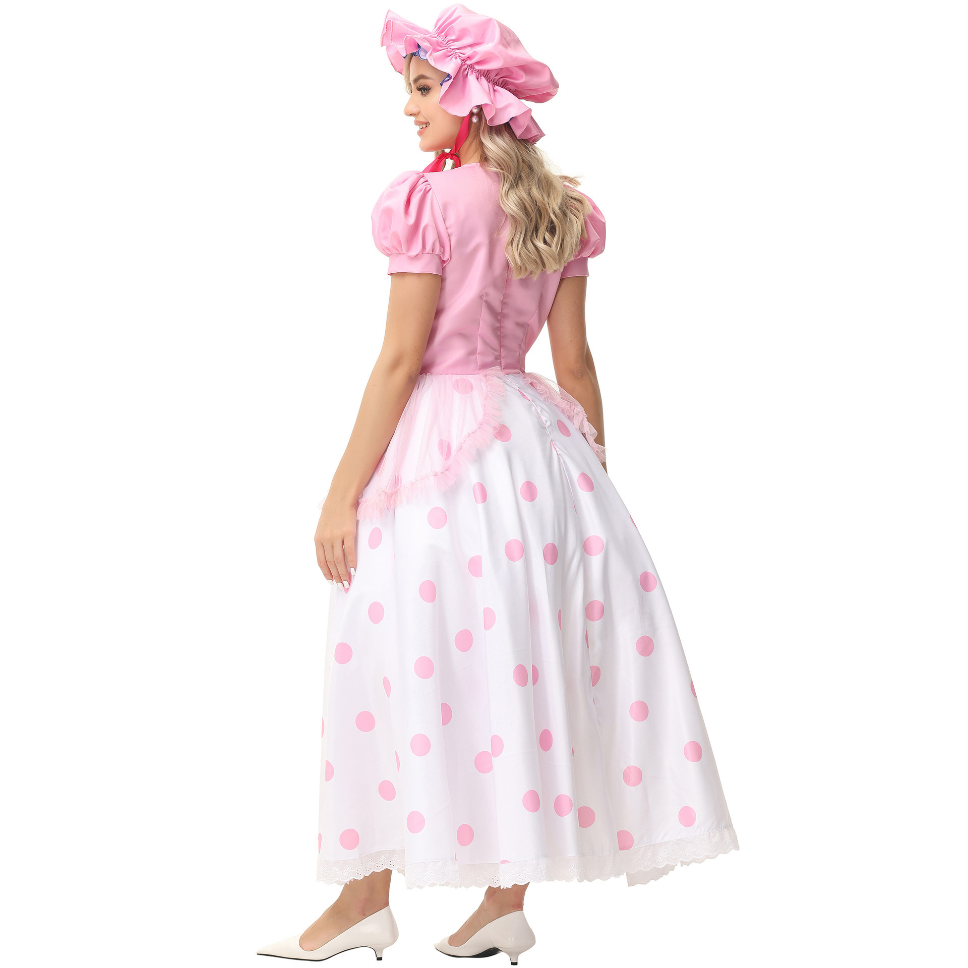 2024  New Design Women Halloween Carnival Costumes Adult Girl Performance Honey Princess Dress with Hat