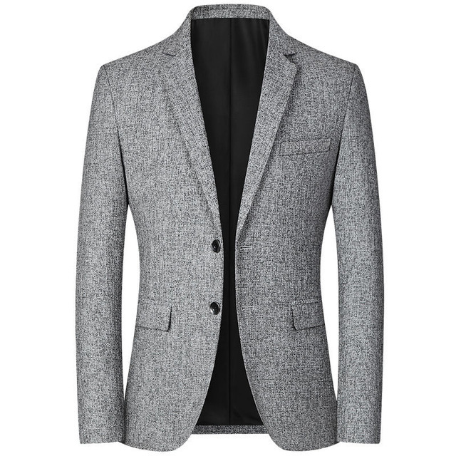 Men Jackets Blazers Casual Coats Handsome Business Suits Striped Men Tops Wedding Suit Jacket