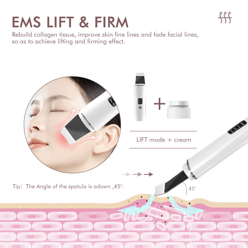 Face Skin Spatula Ultrasonic  Facial Skin Scrubber