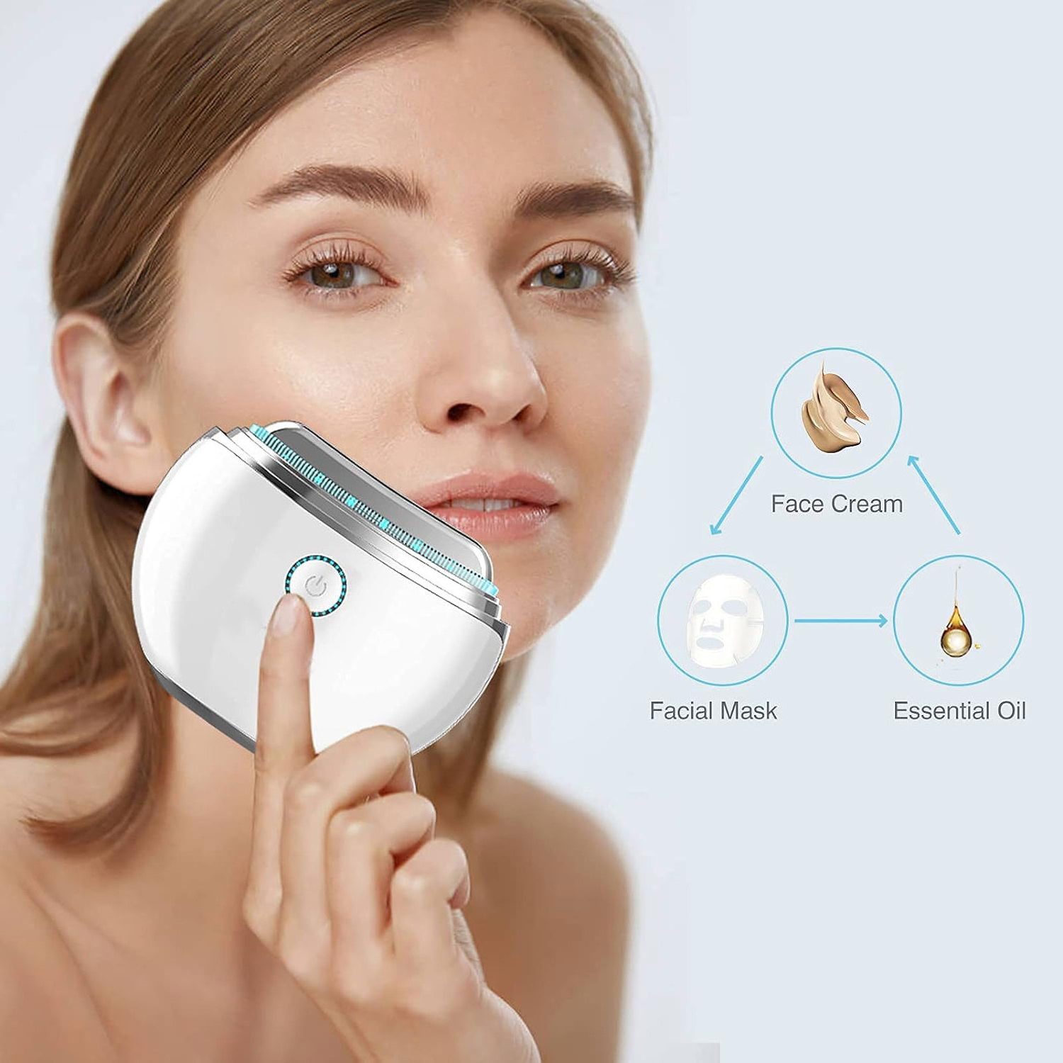 Electric EMS Gua Sha vibration heating Gua Sha lift led color therapy portable face and neck massage