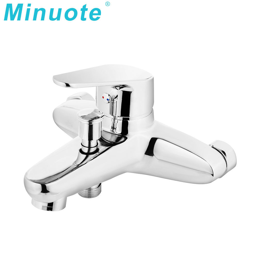 Wall Mounted Bathroom Bathtub Mixer Tap Water Filter Tap High Pressure Bathtub Bath Shower Set Faucet Brass Mixer