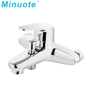 Wall Mounted Bathroom Bathtub Mixer Tap Water Filter Tap High Pressure Bathtub Bath Shower Set Faucet Brass Mixer