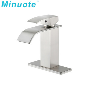 Water Mixer Aerator Bathroom Tall Single Handle Luxury Bathroom Nickel Drawing Faucet Sink black /white Basin Faucets