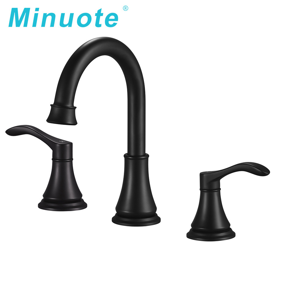 American standard faucets 8 inch dual handle black bathroom basin faucet