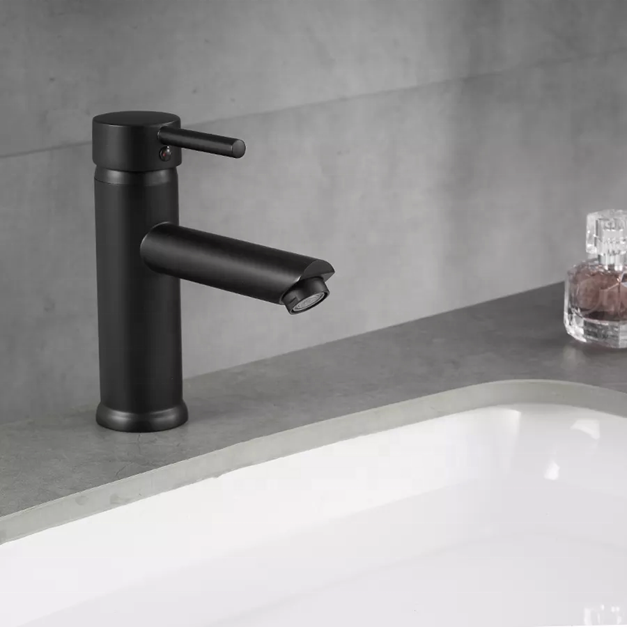 Latest Design Brass Body Zinc Handle Single Lever Basin Faucet Black Basin Mixer Faucet