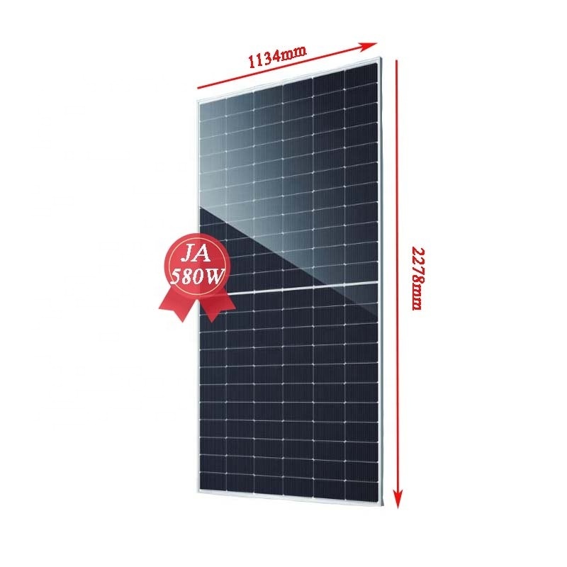 JA Hot Sale DEEP BLUE 4.0 n-type Double Glass Bifacial  Modules 580W Solar Panels In Stock