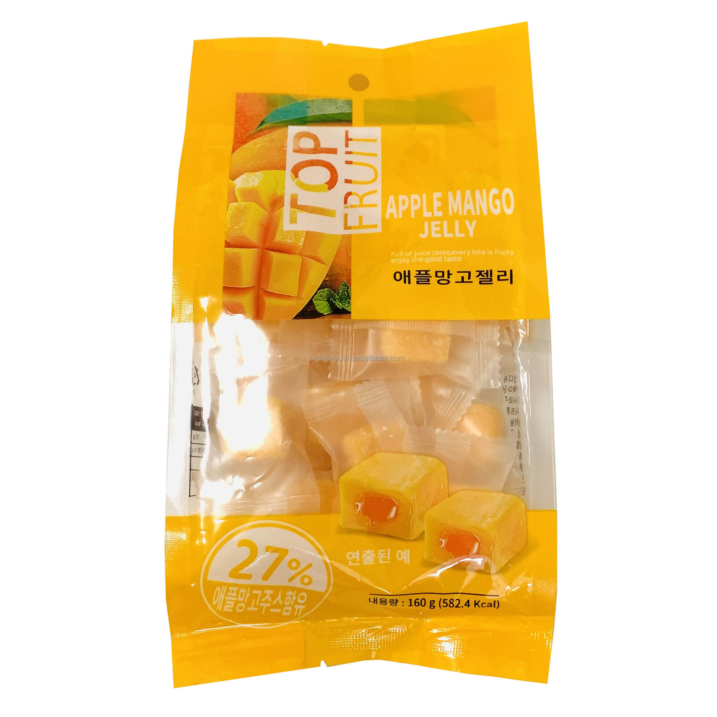 Factory Direct Supply Individual Pack Fruit Flavored Soft Candy Sugar Coated Mango Flavour Chewing Gummy Candy