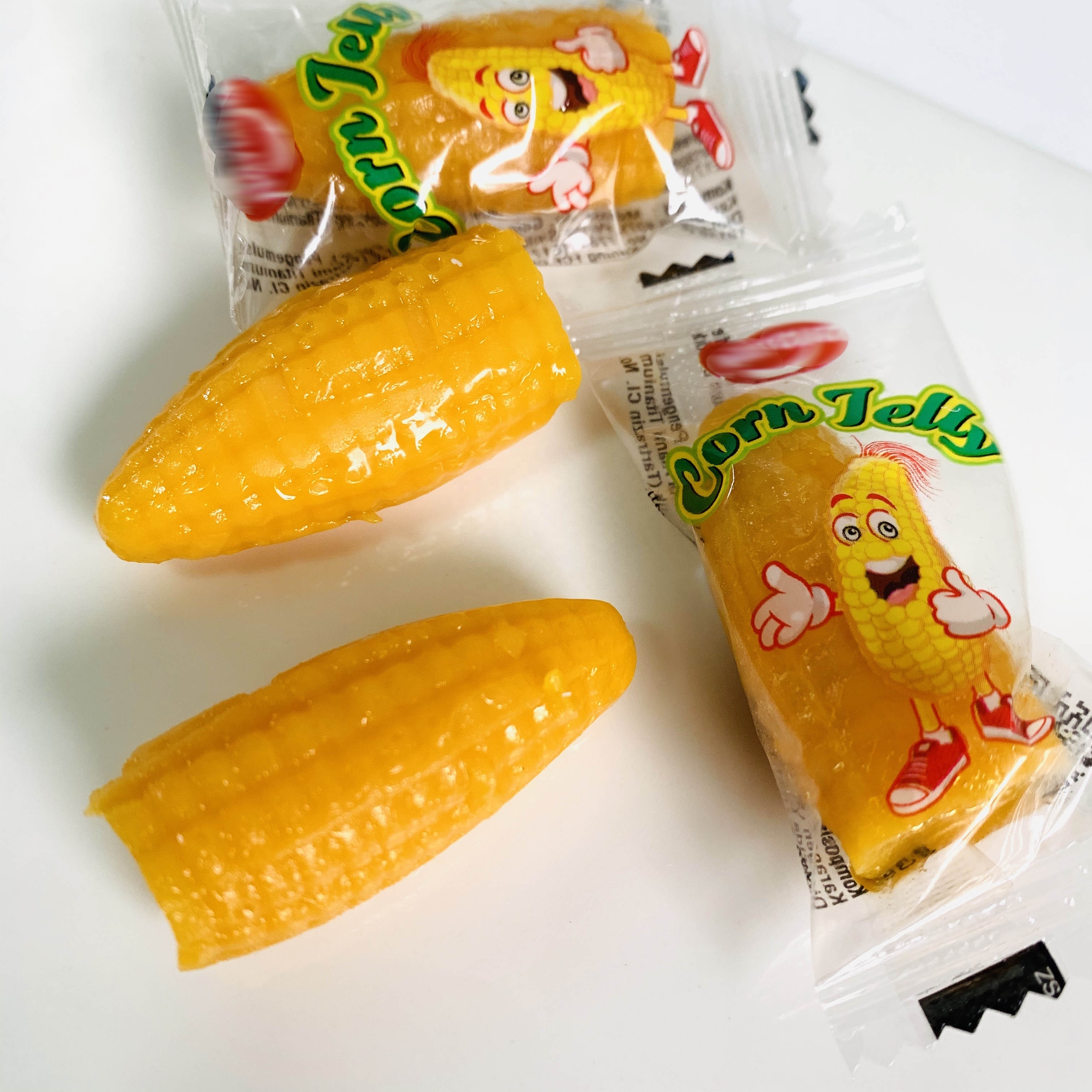 Candy Wholesale Individually Wrapped Corn Jelly Soft Gummy Candy Chewy Gummy Corn Kukurz Candy Fupaiyuan