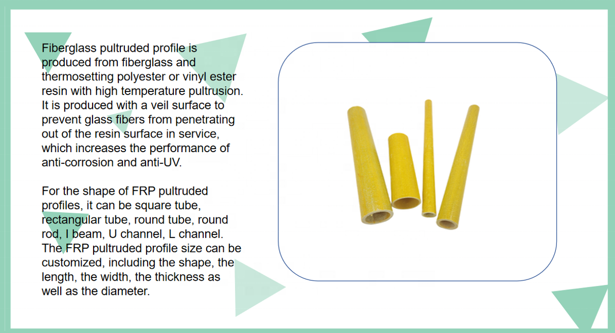 Plastic FRP GRP Pipe Tube Factory Customized Frp Pultruded Profile Pultruded FRP Fiberglass Rectangular Square Strong Tube