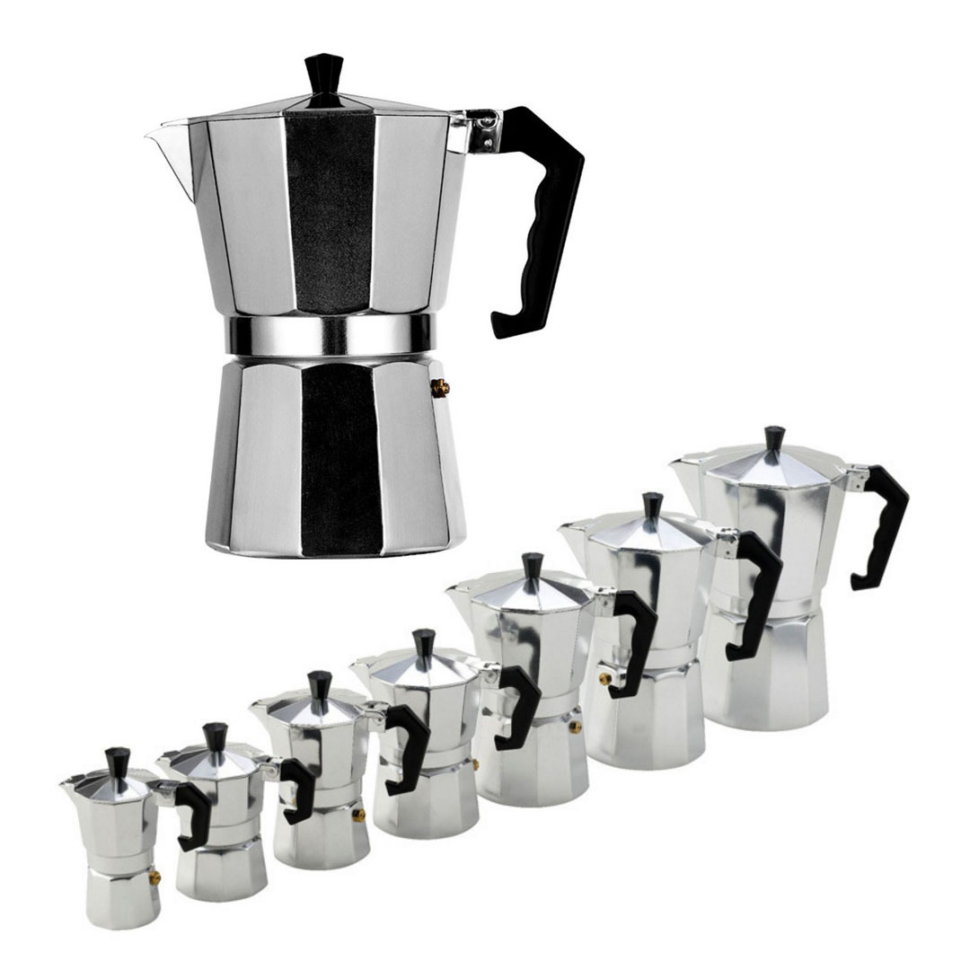 1/3/6/9/12 Cups High Quality Customized  Italy Espresso Moka Coffee Pot for Home/Outdoors