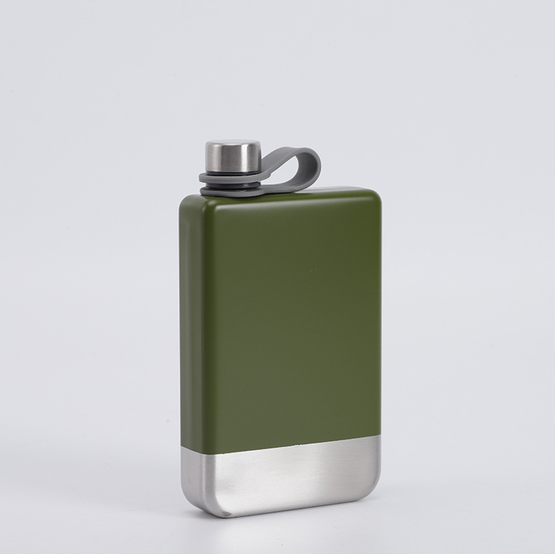 New 9oz Stainless Steel Hip Flask PVC Belt Rope Whiskey Wine Bottle Alcohol Pocket Flagon Metal Hip Flask Belt Holder