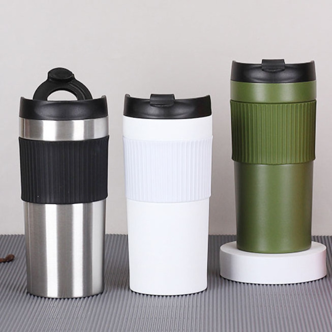 Hot Stainless Steel Coffee Tumbler Cups 12 oz Insulated  Double Wall Portable Travel French Press