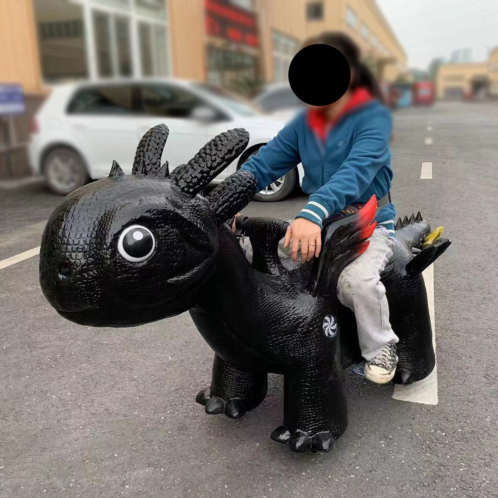 Electric Ride On Dinosaur Walking Robot Cartoon Animatronic Dinosaur Ride For Kid