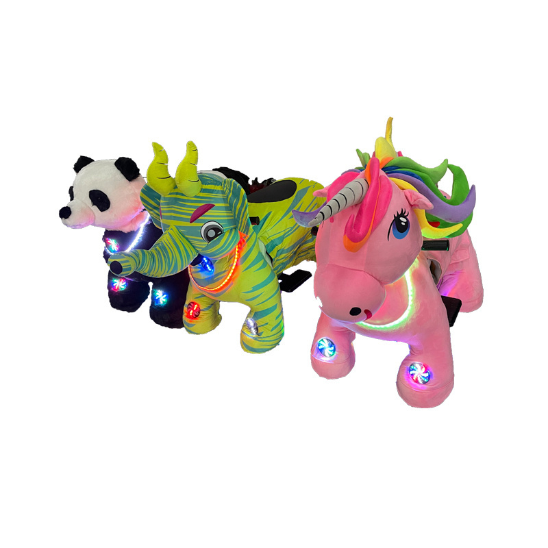 Children Ride On Toy Animal Unicorn Rocking Horse Animatronic Animal Ride for Mall