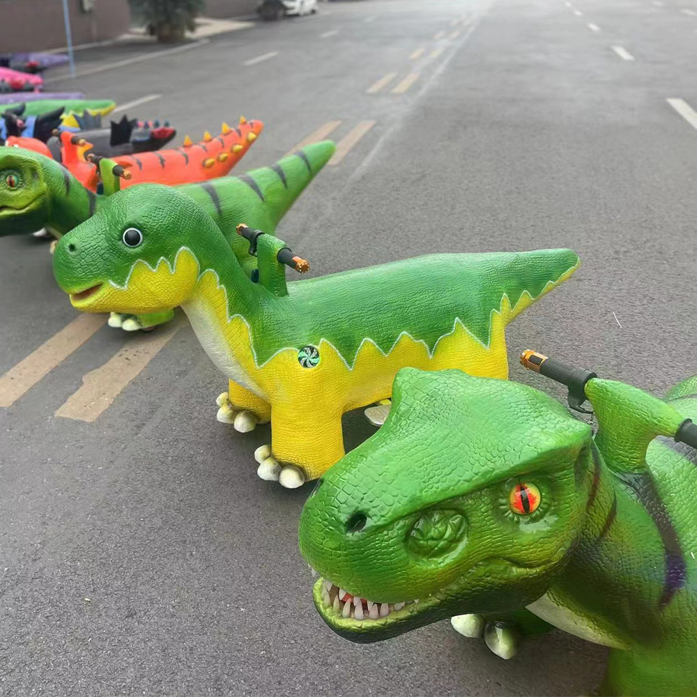 Battery Motorized Kids Plush Zippy Dinosaur Walking Riding Electric Rides On Animal Toy Animale Electric Mountable Animals