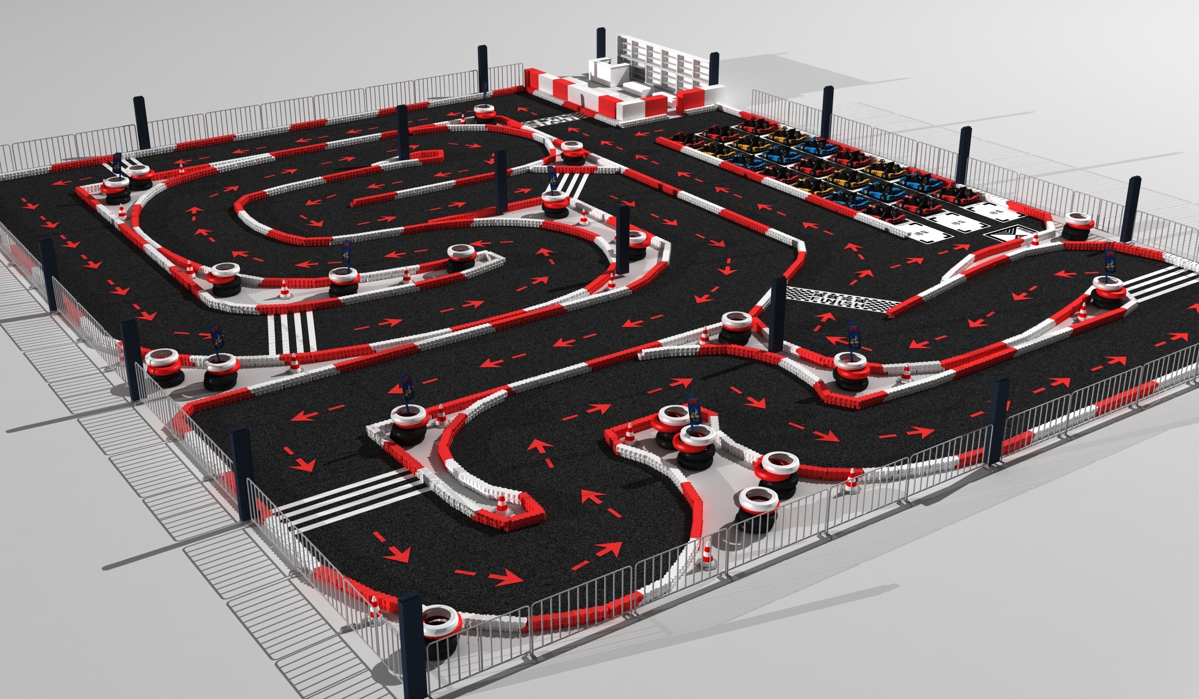 Custom Outdoor Commercial Inflatable Track Fence Race Track Inflatable ...