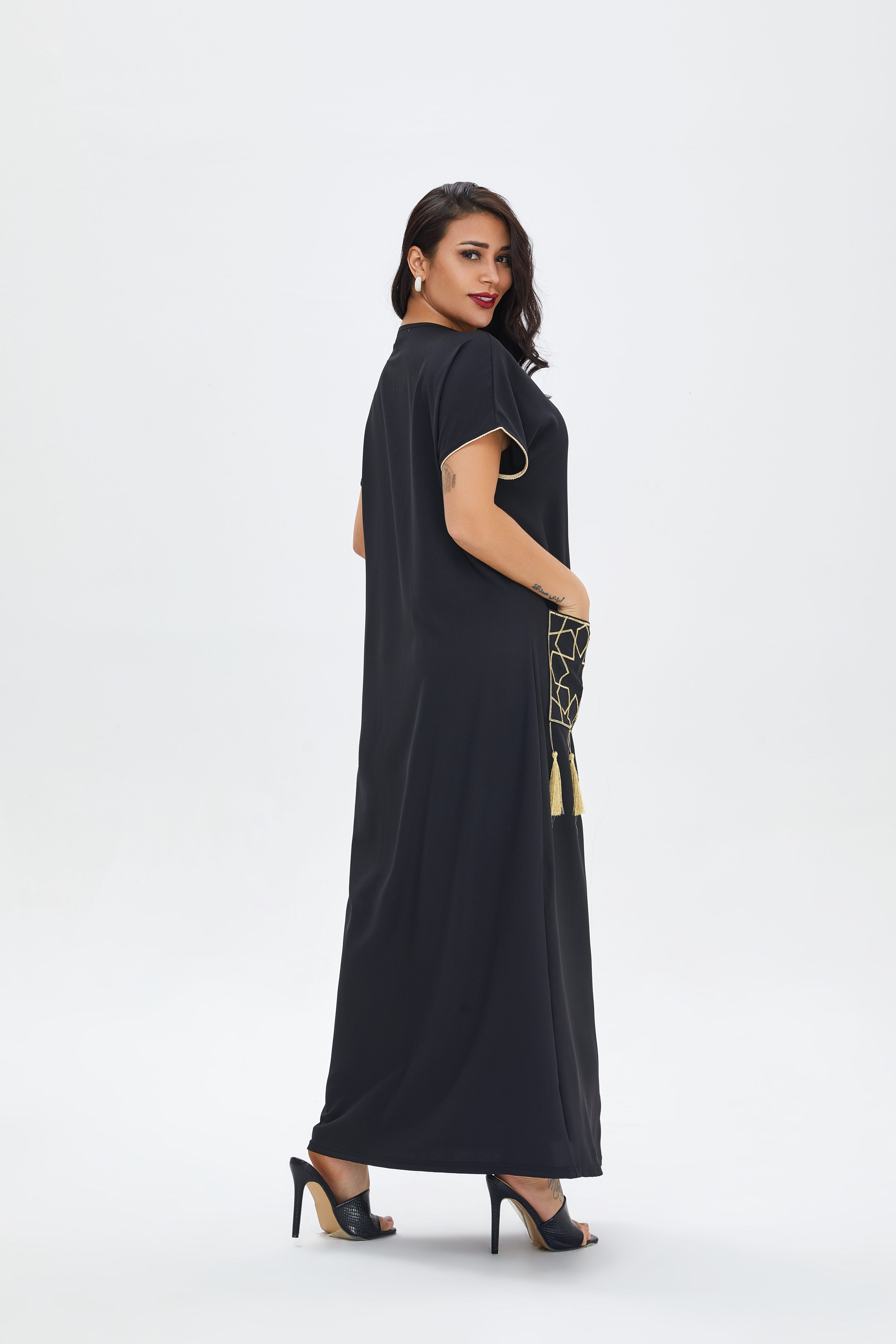 Wholesale Arab Gown Women's Sleepwear Pajamas Robe Home Night Dresses Muslim Dress Maxi Kaftan Caftan Islamic Clothing