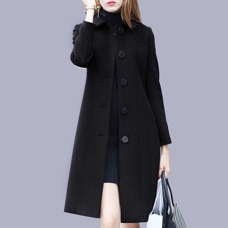 Wholesale New Winter Women's Fashion Warm Casual Coat Women Long Slim Jacket Windbreaker Cloak Topcoat Coats