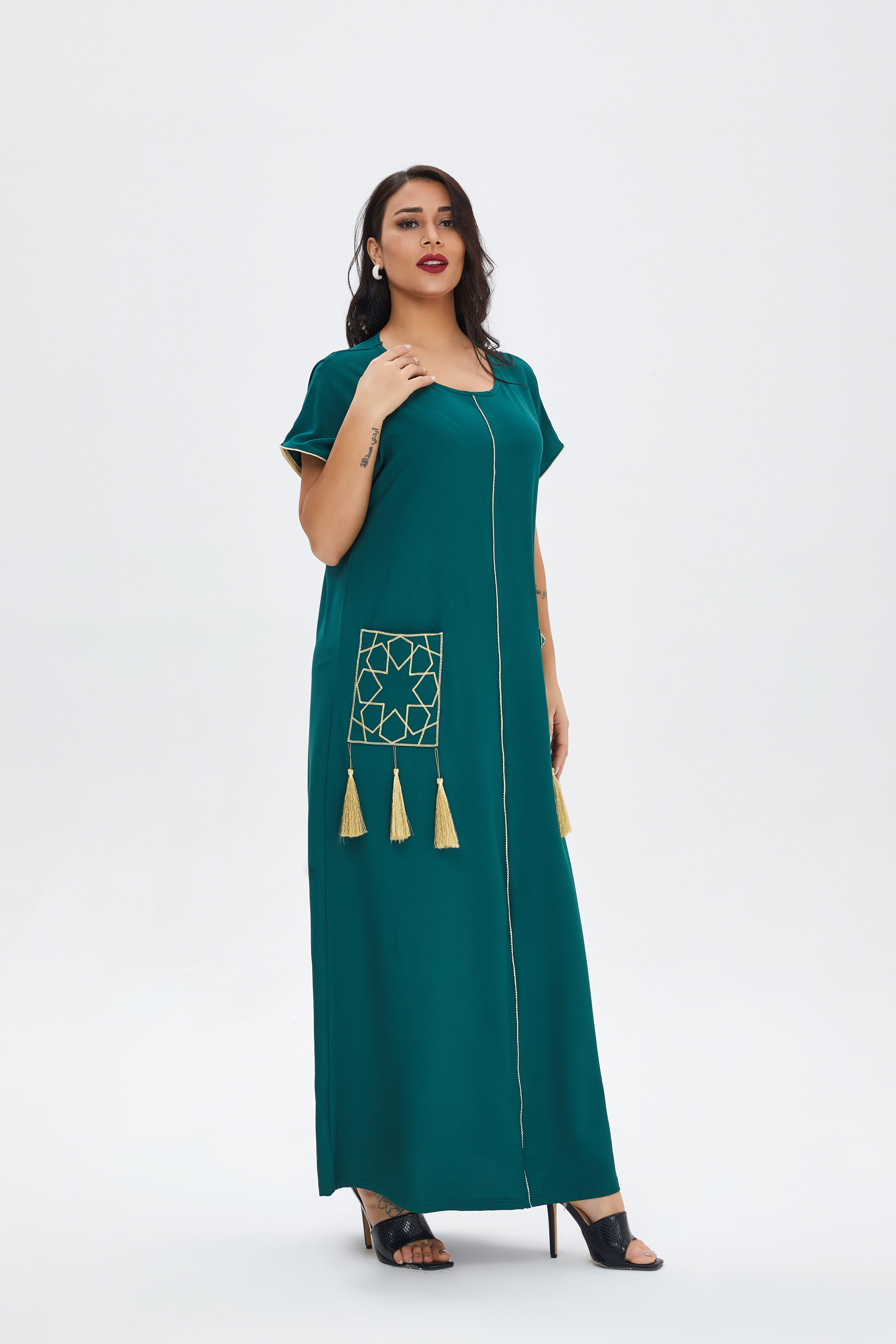 Wholesale Arab Gown Women's Sleepwear Pajamas Robe Home Night Dresses Muslim Dress Maxi Kaftan Caftan Islamic Clothing