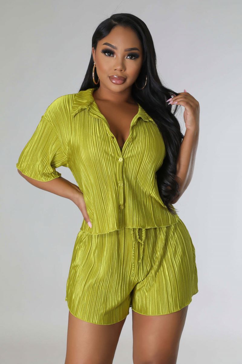 Wholesale Trendy Popular Loungewear Women Sets Two Piece Outfits Blouse And Shorts Set