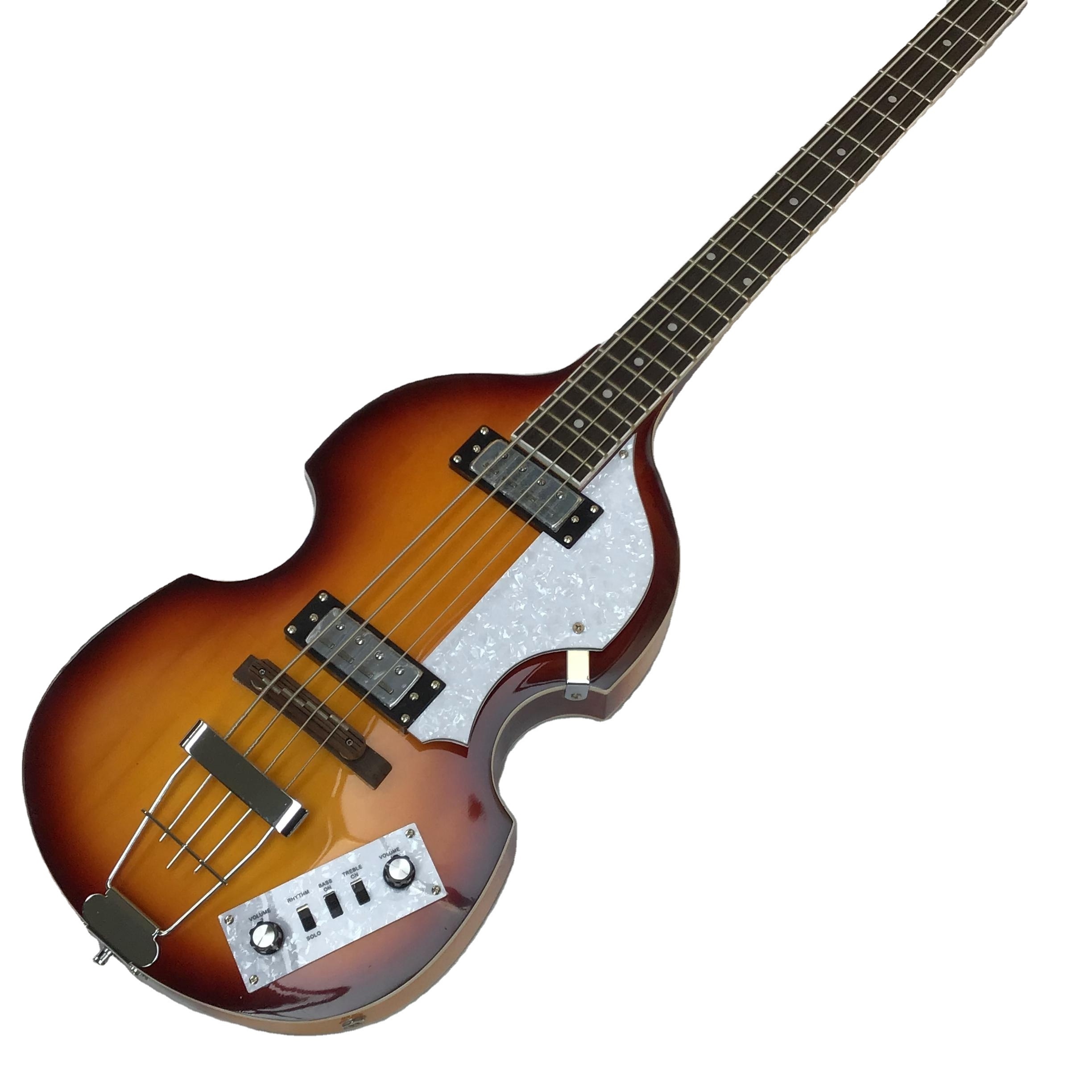 Hofner Electric Bass Guitar with Sunburst Color 4-String Mahogany Body in Stock Fast Free Shipping