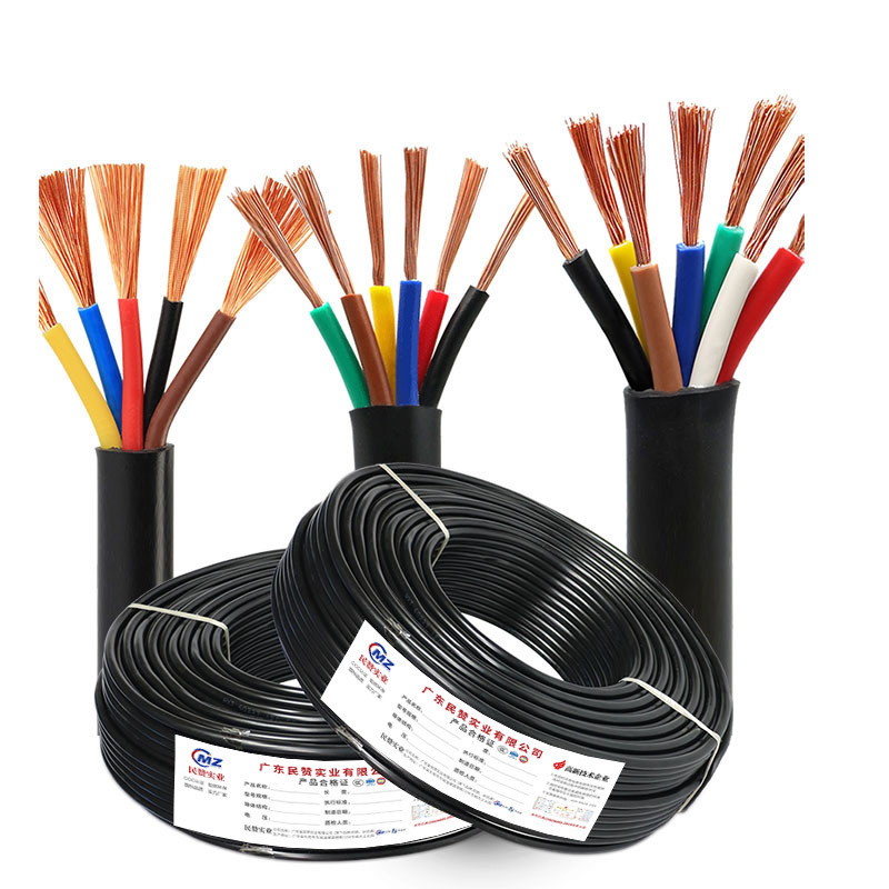 UL Approval RVV copper stranded conductor electrical cable mm PVC double insulated sheathed Multic Core flexible electric wires