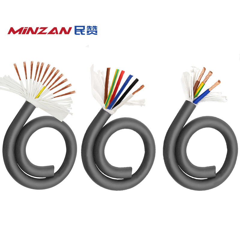 TRVV Grey Multic 2 3 4 Cores 1.5Mm2 2.5Mm2 PVC Insulated  Copper Conductor Flexible Electric Wire Cable For Robot