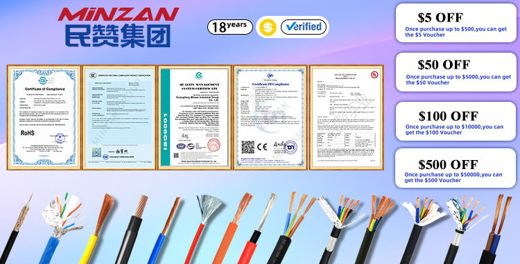 UL Approval RVV copper stranded conductor electrical cable mm PVC double insulated sheathed Multic Core flexible electric wires