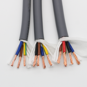 TRVV Grey Multic 2 3 4 Cores 1.5Mm2 2.5Mm2 PVC Insulated  Copper Conductor Flexible Electric Wire Cable For Robot