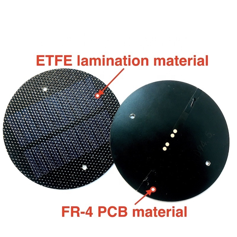 Custom made Diameter 94.5mm 6V  small mini size solar cells round triangle square PET ETFE solar panel for IOT and LED light