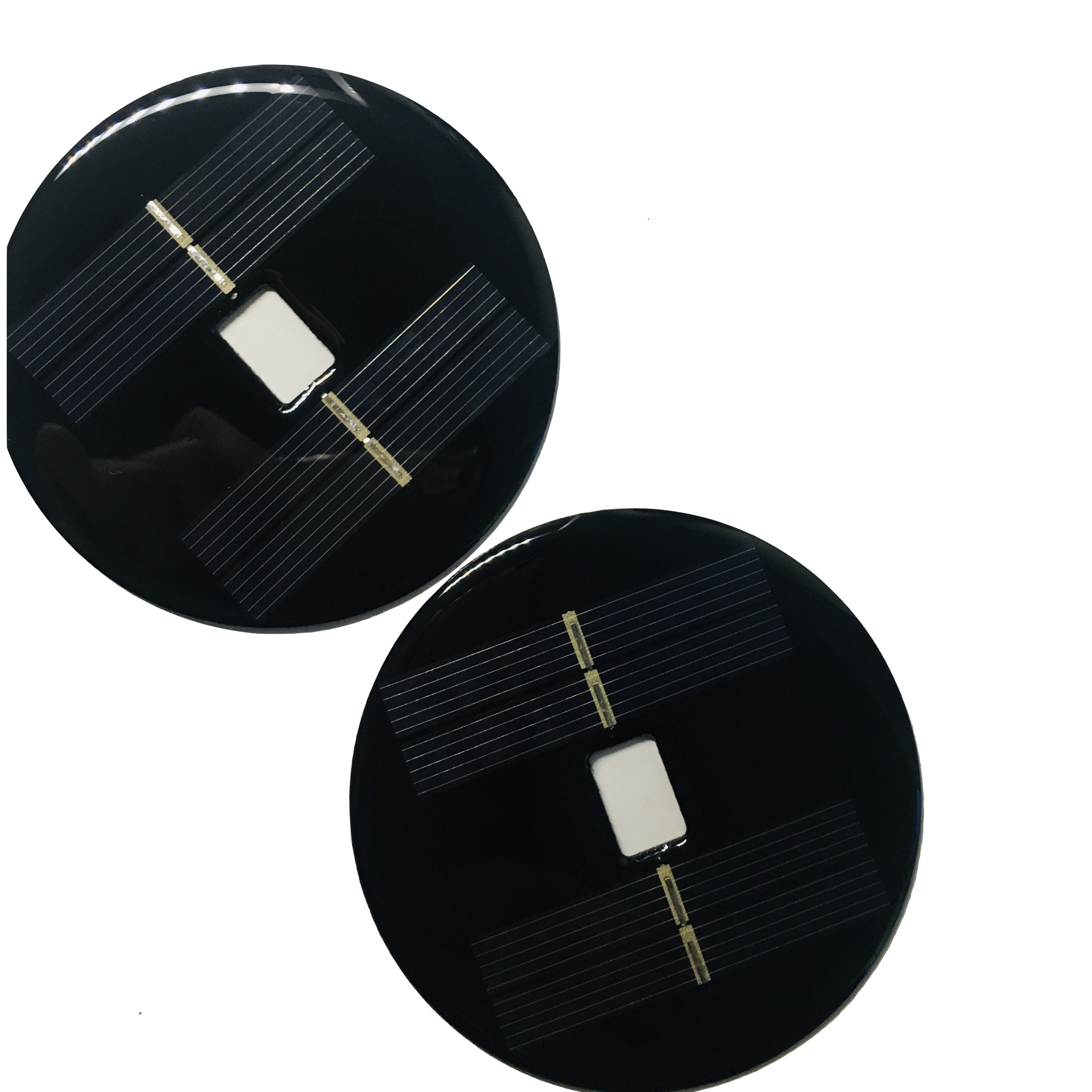 Miolentek 75mm diameter 2V round solar panel Customized 0.18w 0.2w 1w Small Solar Panels Epoxy Mini Solar Panel for LED light