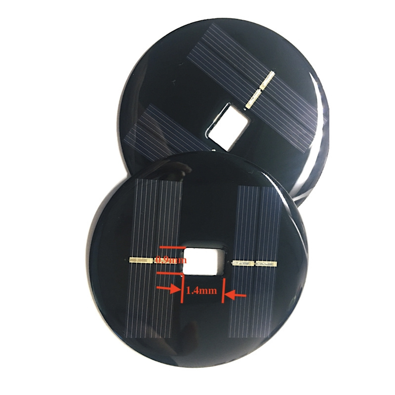 Miolentek 75mm diameter 2V round solar panel Customized 0.18w 0.2w 1w Small Solar Panels Epoxy Mini Solar Panel for LED light