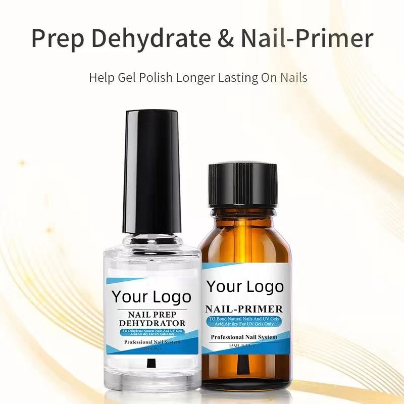 Private Label Nail Prep Dehydrator No Acid Free Primer Adhesive Desiccant Acrylic Nails Bonder Gel Balancing Oil Skin Solutions