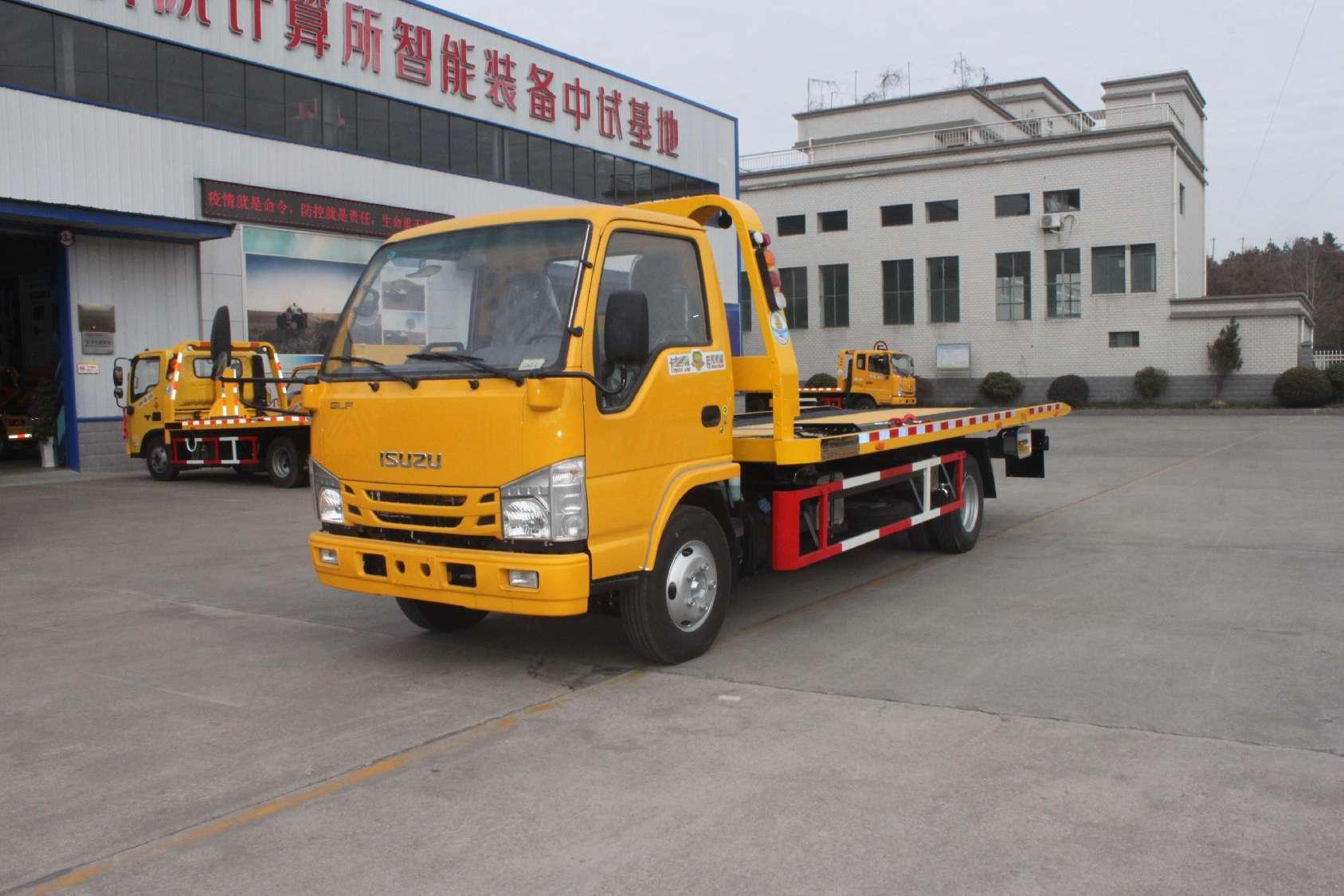 ISUZU 4*2 road removal wrecker new high quality flat-bed tow truck with the capacity of 3ton wrecker Rescue recovery Platform