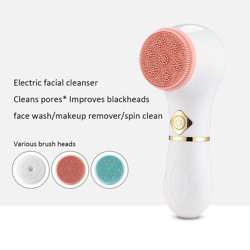 Face Cleansing Brush Electric Facial Cleanser 5W Spin Clean With Various Brush Head Face Brush