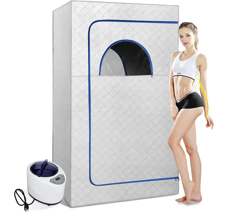 Portable Steam Sauna 1000W Weight Loss Slimming Body Full Body Sauna Room Timable With Chair