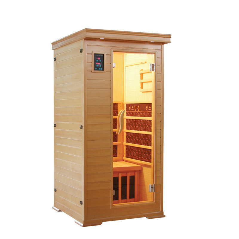 100% Canadian Red Cedar Far Infrared Person Sauna Rooms Indoor Wooden Steam Combined Room for Body Therapy