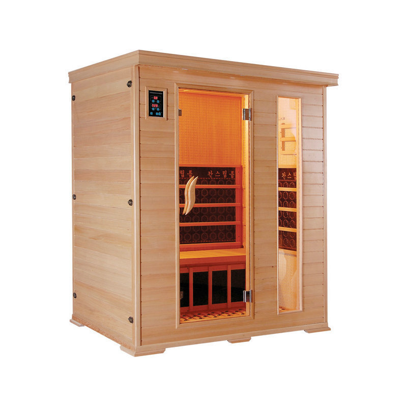 100% Canadian Red Cedar Far Infrared Person Sauna Rooms Indoor Wooden Steam Combined Room for Body Therapy