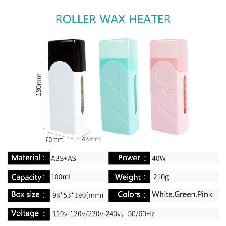 Professional Hair Removal 100g Wax Roll on Depilatory Cartridge Fast Heater  Warmer Pro Wax Waxing Kit