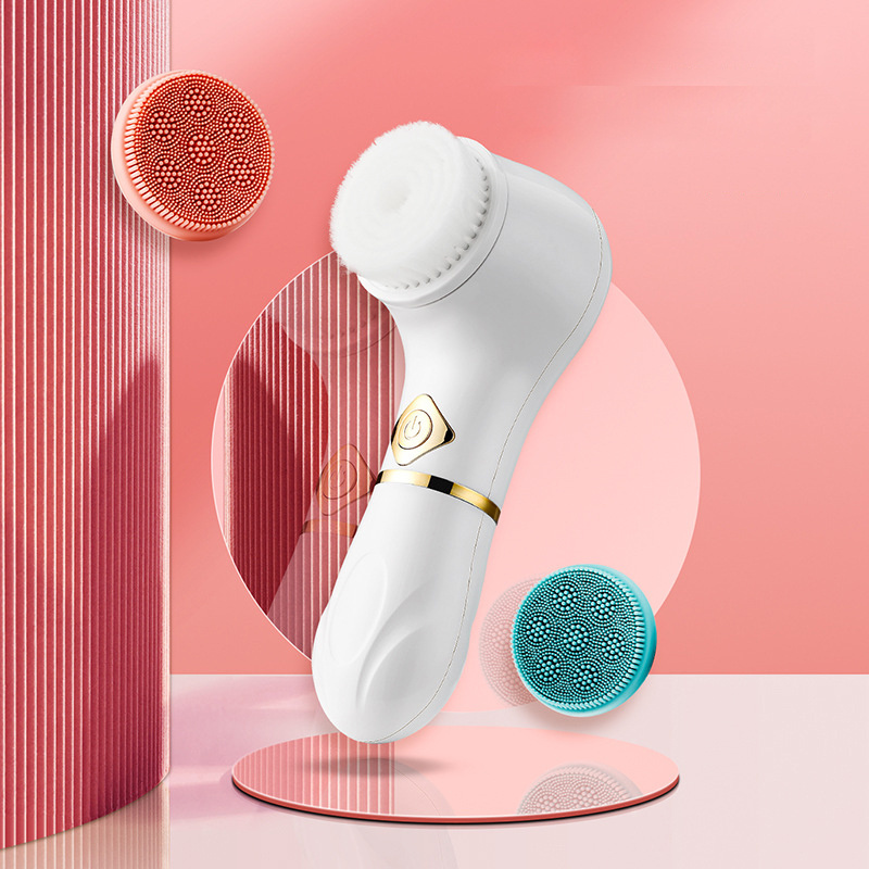 Face Cleansing Brush Electric Facial Cleanser 5W Spin Clean With Various Brush Head Face Brush