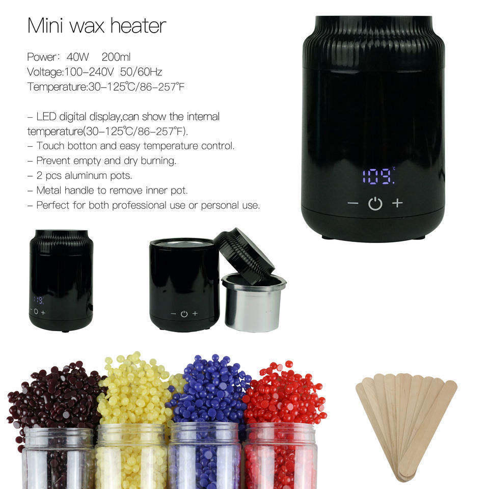 200ml Digital Wax Heater Waxing Warmer Depilatory Wax Melt Machine With Led Display Temperature