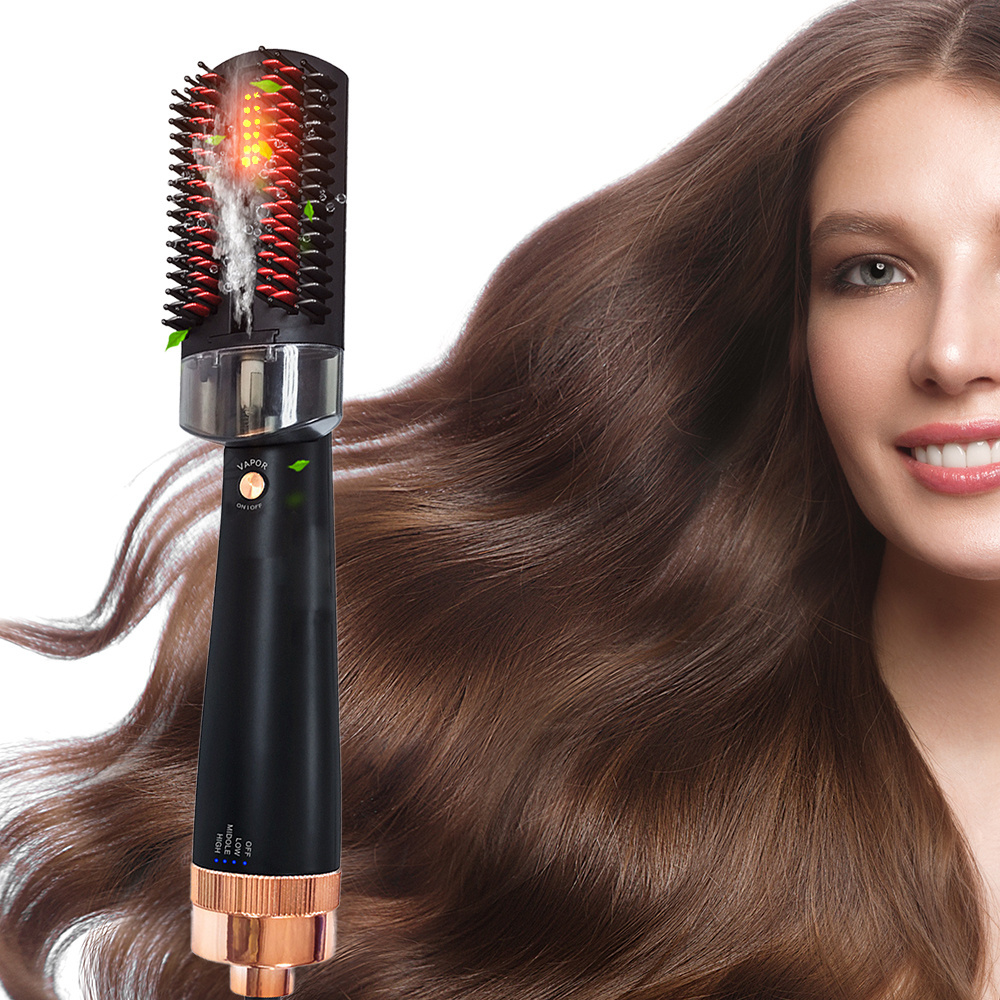 2021 3 in 1 hot and cold negative negativ ion air steam professional diffuser hair blow dryer comb and volumizer brush