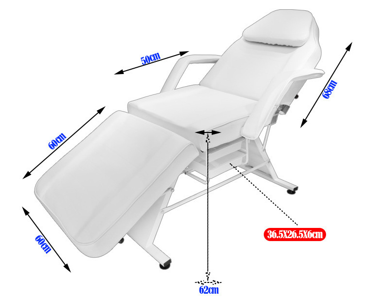 Adjustable Massage Bed Portable Pediatric Dental Tattoo Nail SPA Massage Table Beauty Salon Bed Hair Wash Chair Salon Furniture