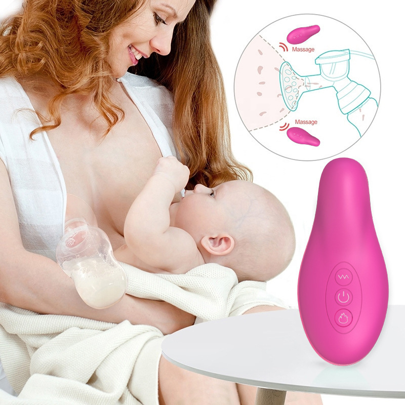 New Breast Massager 7 Gear Electric Vibrating Heater Lactation Warming Care Breastfeeding Silicone Breast Enlargement Machine