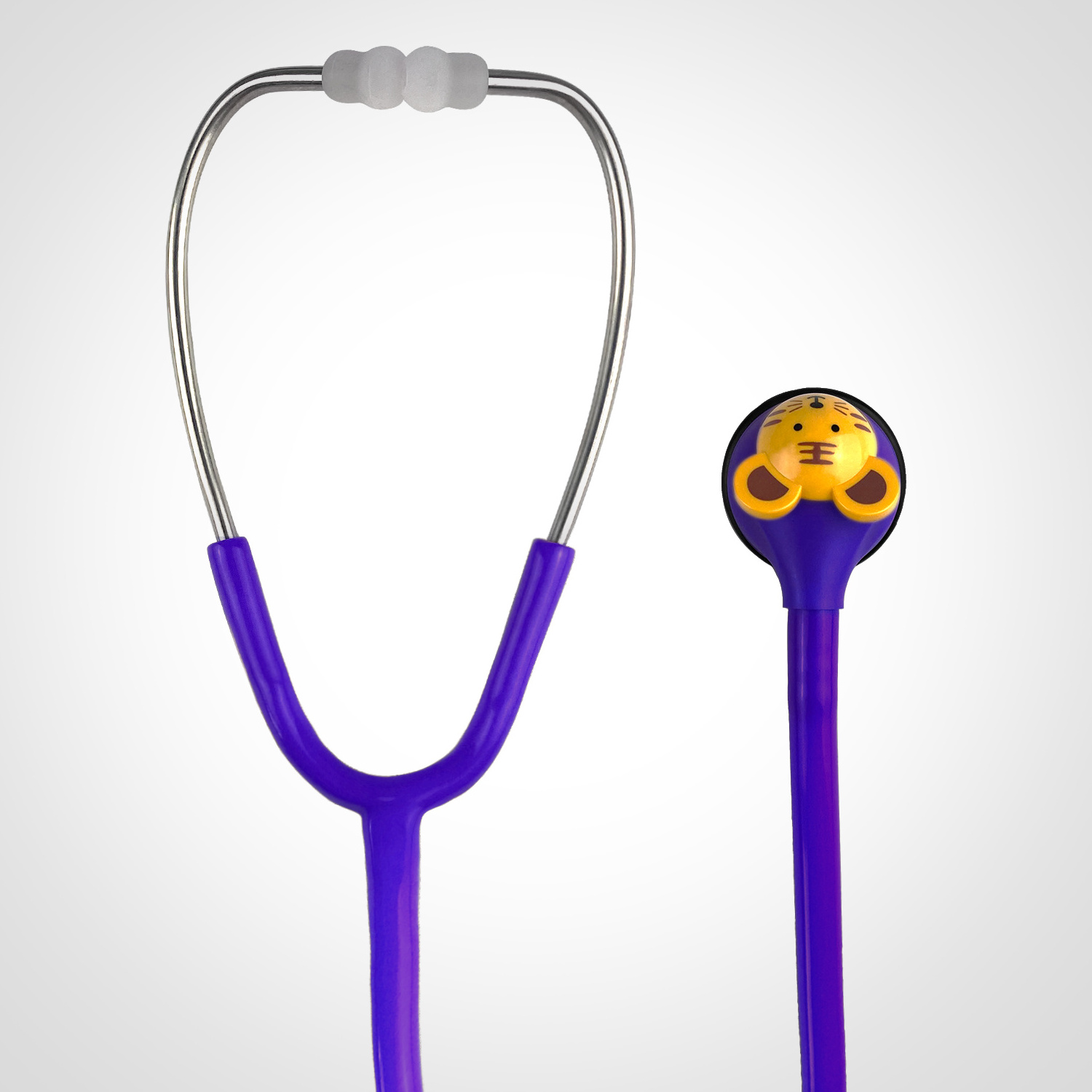 Customized Colors Fun style Animals Cartoon Single Head Pediatric Clinician Cardiology Stethoscope for child and new born baby